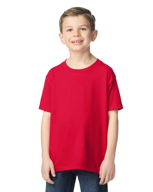 Red Gildan G5000B Heavy Cotton Youth T-Shirt